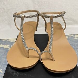 INC International Concepts Tan and Silver Sandals